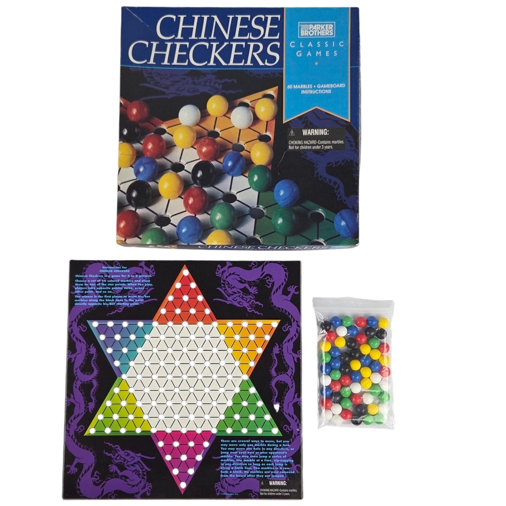 Chinese Checkers Classic Games 44717 - Parker Brothers Hasbro 1994 READ**